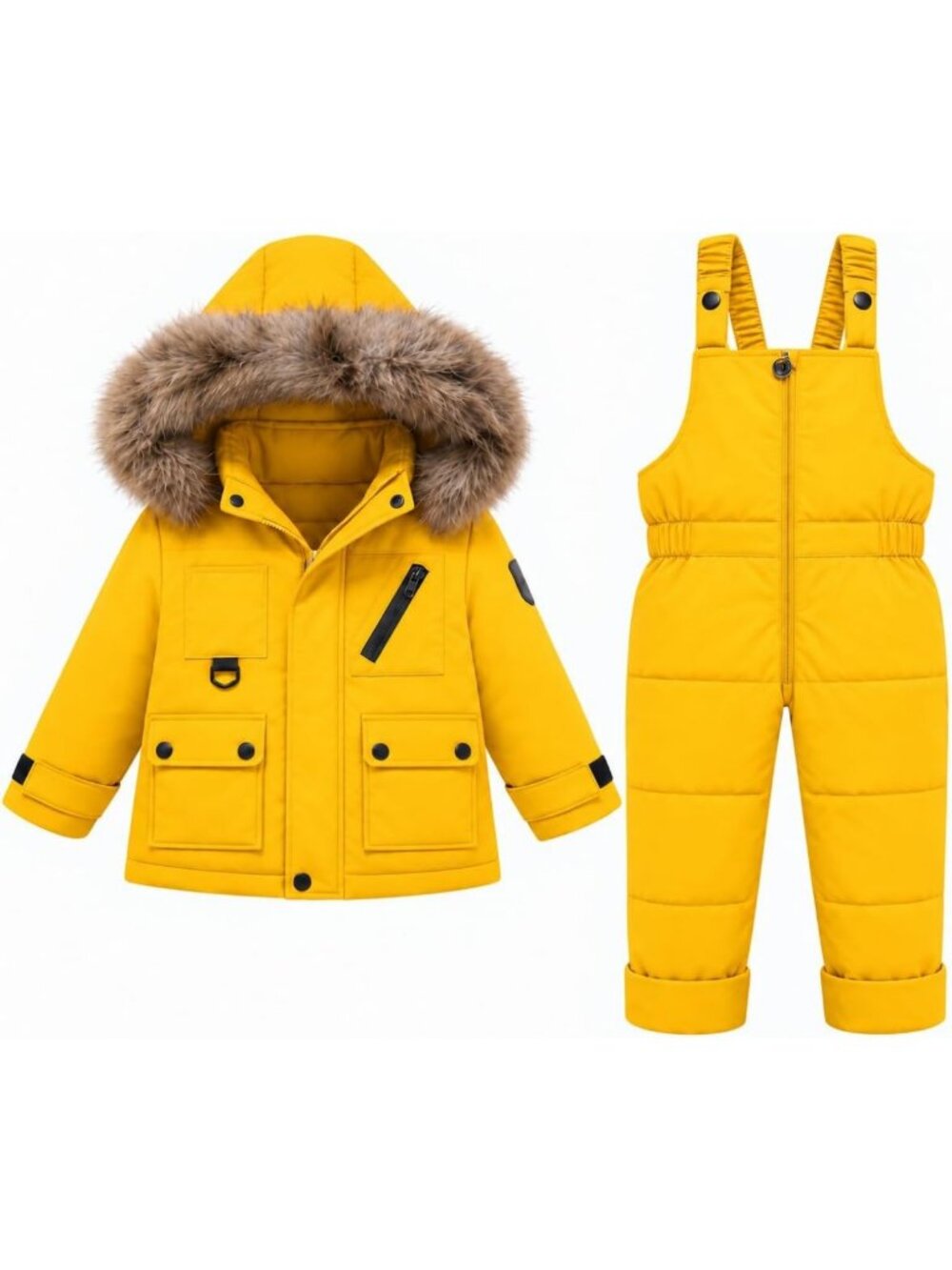 Cozy 2-Piece Toddler Snow Suit for Boys & Girls, Winter Coat & Snow Pants 2-8T